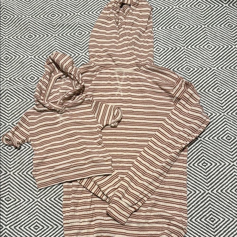 Kate Quinn Striped Matching Hoodie Set
